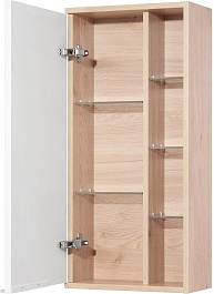 Акватон Шкаф подвесной Бостон 40 белый глянцевый, дуб эврика – фотография-2